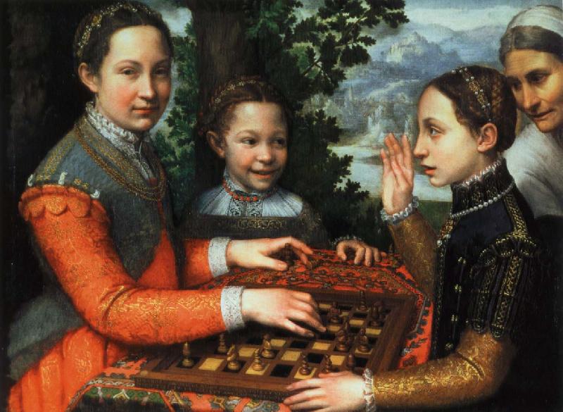  tre schackspelande systrar
